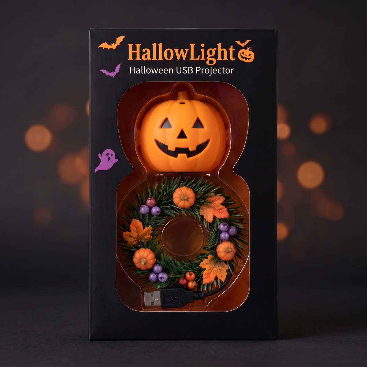 HallowLight USB Projector box